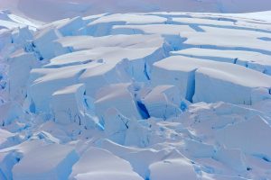 heavily crevassed glacier in Antarctica